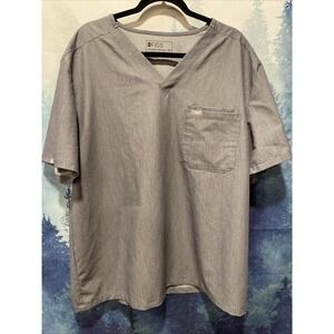 FIGS Scrub Top XXL‎ Nurse Women's Catarina One Pocket Gray Graphite